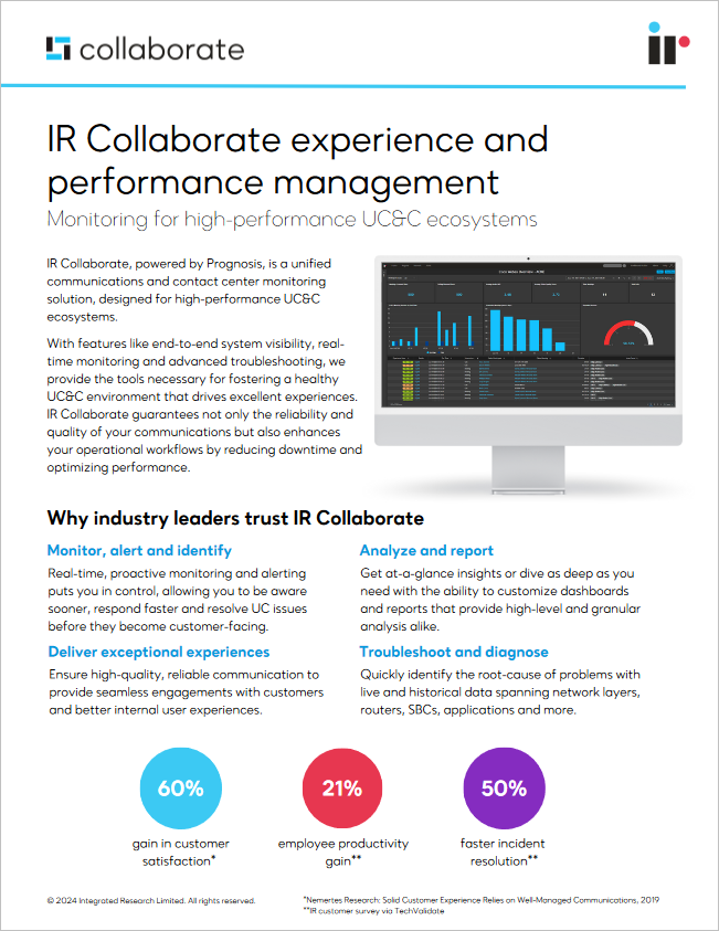 IR Collaborate Experience and Performance Management