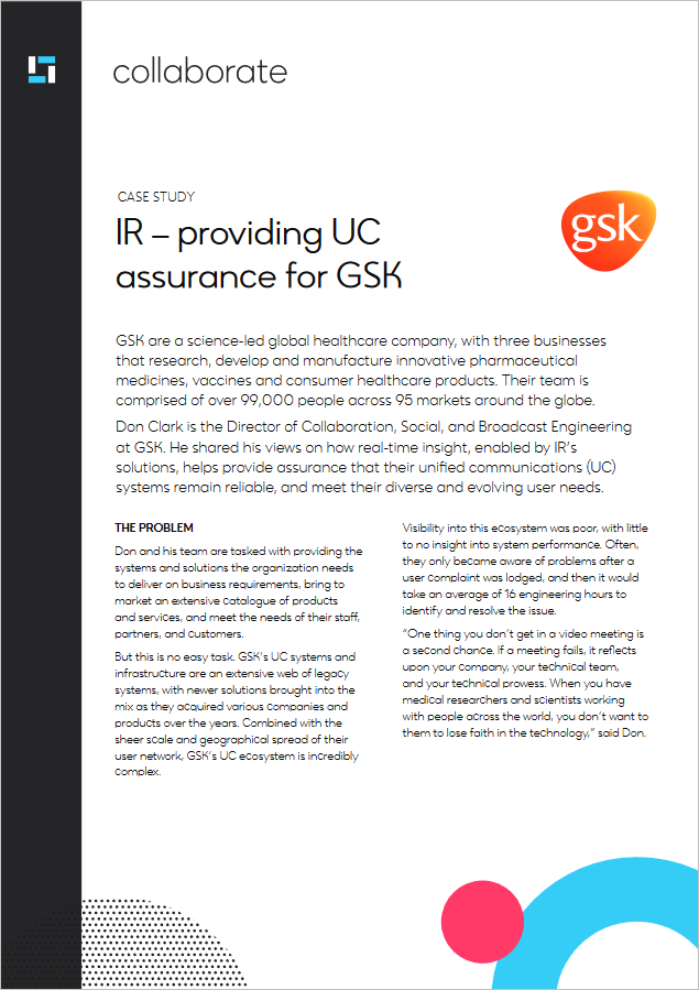 IR – Providing UC Assurance for GSK